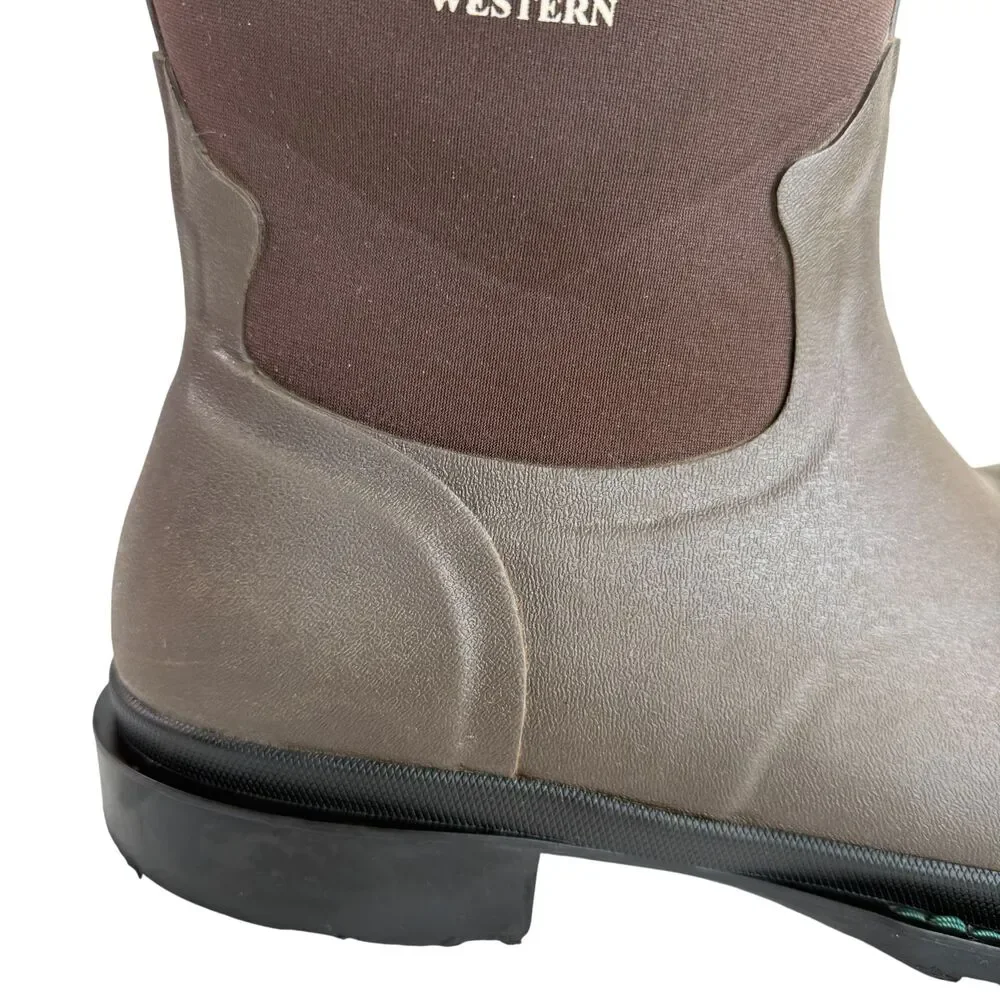 Muck Boot Company Men's Chore Western Alloy Toe Work Brown Boot MCHWM91 Size 11M